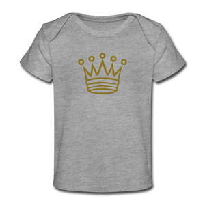 Crown Organic Baby T-Shirt - heather gray