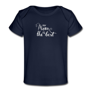 Best Mom Organic Baby T-Shirt - dark navy
