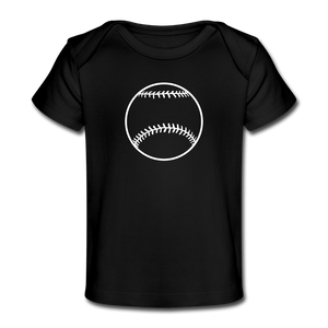 Baseball Organic Baby T-Shirt - black
