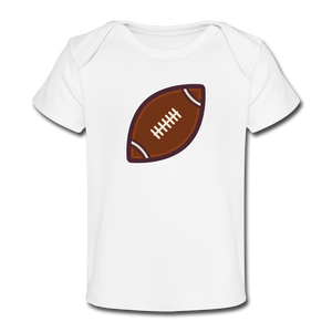Football Organic Baby T-Shirt - white