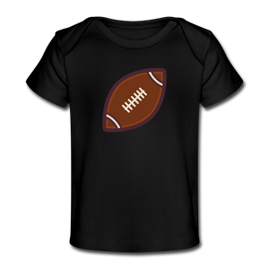 Football Organic Baby T-Shirt - black