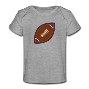 Football Organic Baby T-Shirt - heather gray