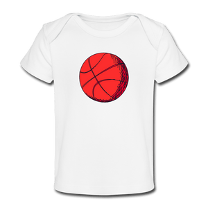 Basketball Organic Baby T-Shirt - white