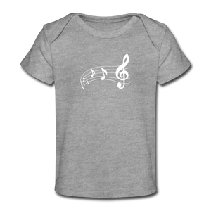 Music Note Baby Organic T-Shirt - heather gray