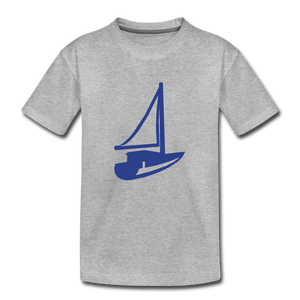 Sail Boat Toddler Premium T-Shirt - heather gray