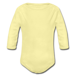 Organic Long Sleeve Baby Onesie - washed yellow