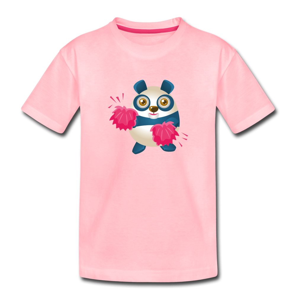Cheer Panda Toddler Premium T-Shirt - white