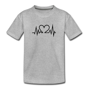 Heart Beat Toddler Premium T-Shirt - heather gray