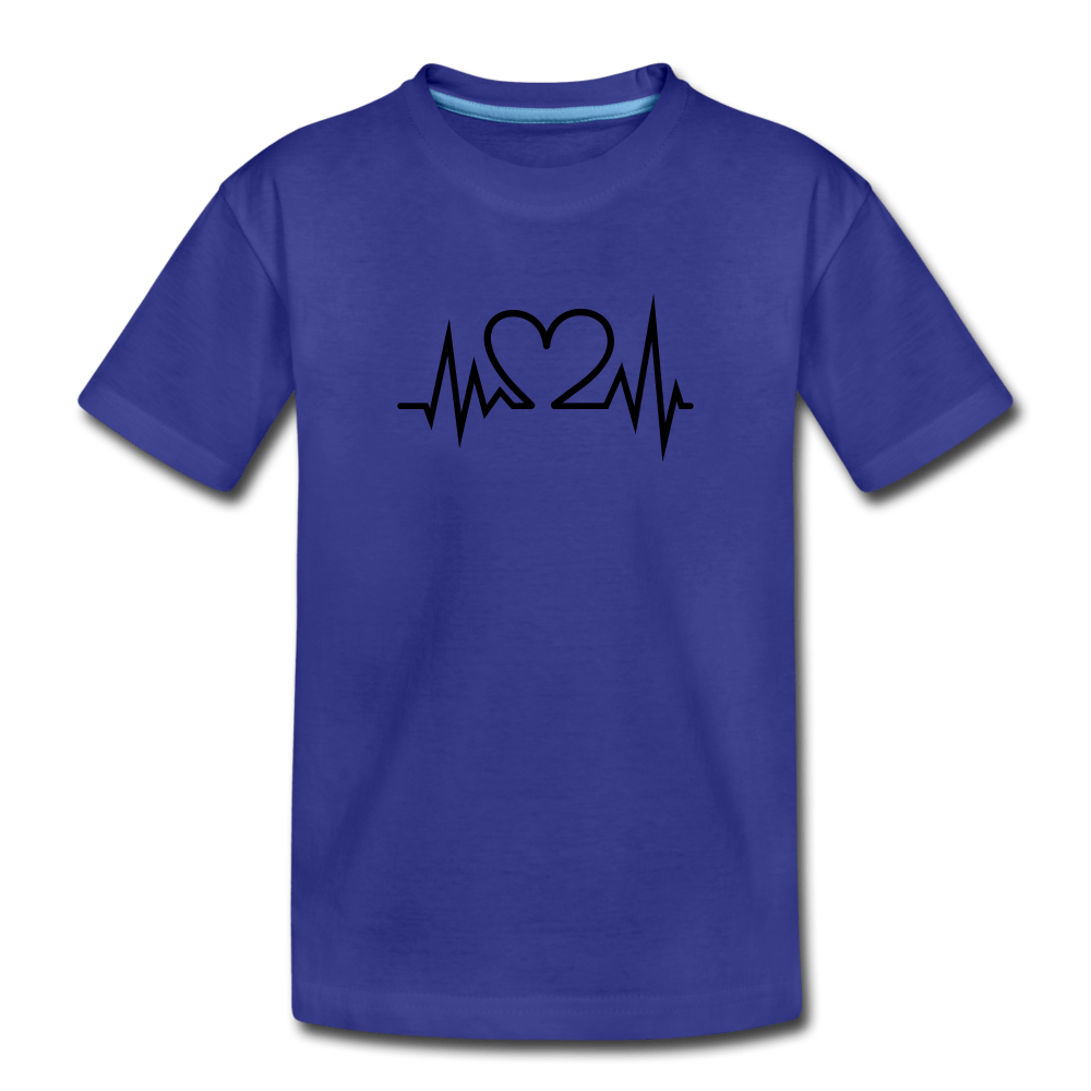 Heart Beat Toddler Premium T-Shirt - royal blue