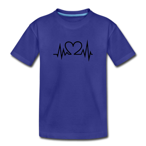 Heart Beat Toddler Premium T-Shirt - royal blue