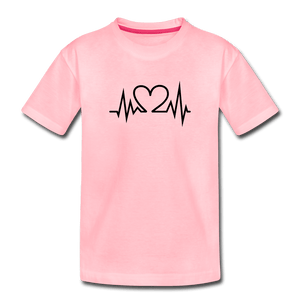 Heart Beat Toddler Premium T-Shirt - pink