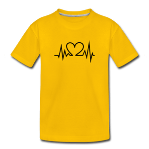 Heart Beat Toddler Premium T-Shirt - sun yellow