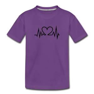 Heart Beat Toddler Premium T-Shirt - purple
