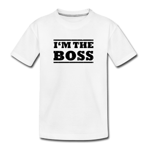 Boss Toddler Premium T-Shirt - white