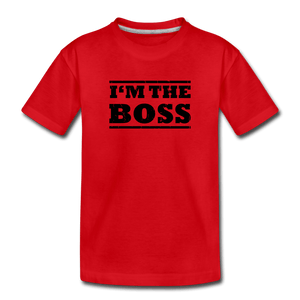 Boss Toddler Premium T-Shirt - red
