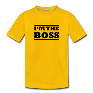 Boss Toddler Premium T-Shirt - sun yellow