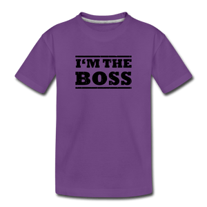 Boss Toddler Premium T-Shirt - purple
