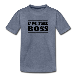 Boss Toddler Premium T-Shirt - heather blue