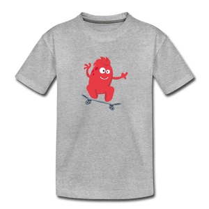 Skating Moster Toddler Premium T-Shirt - heather gray