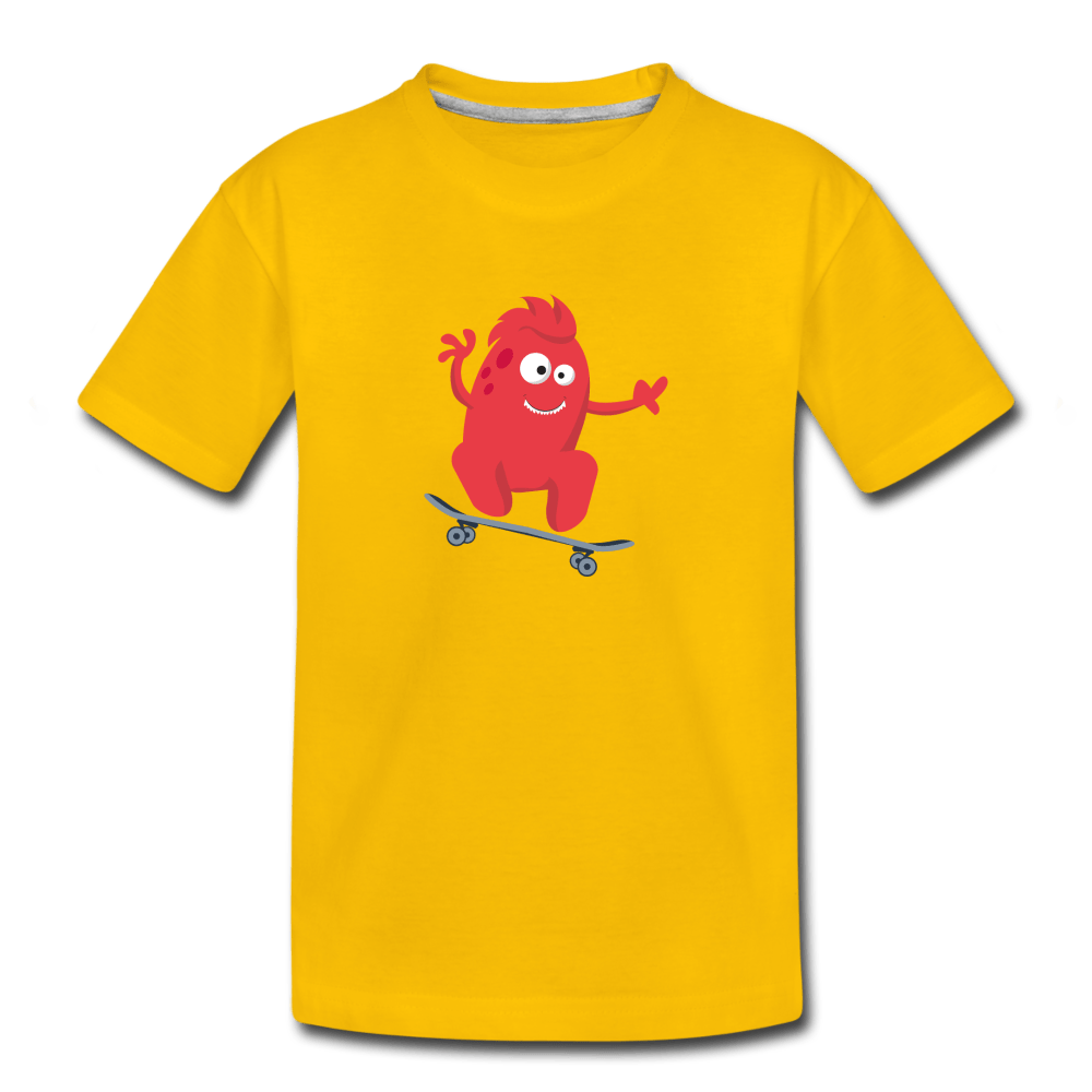 Skating Moster Toddler Premium T-Shirt - sun yellow