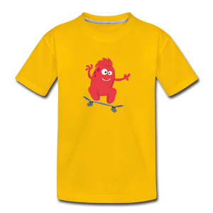 Skating Moster Toddler Premium T-Shirt - sun yellow