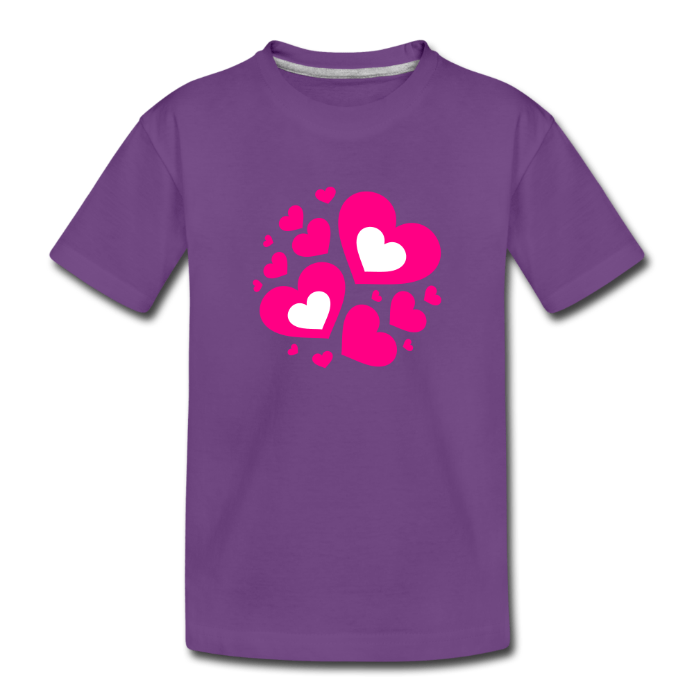 Hearts Toddler Premium T-Shirt - pink