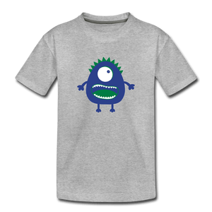 Blue Moster Toddler Premium T-Shirt - heather gray
