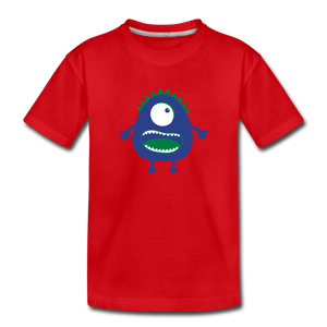 Blue Moster Toddler Premium T-Shirt - red
