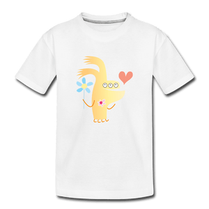 Girl Moster Toddler Premium T-Shirt - white