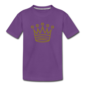 Crown Toddler Premium T-Shirt - purple