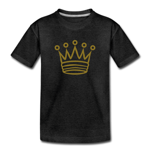 Crown Toddler Premium T-Shirt - charcoal gray