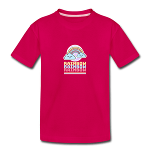 Rainbow Toddler Premium T-Shirt - dark pink