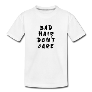 Bad Hair Toddler Premium T-Shirt - white