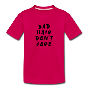 Bad Hair Toddler Premium T-Shirt - dark pink