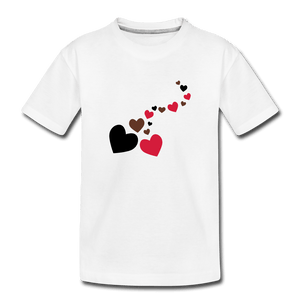String of Hearts Toddler Premium T-Shirt - white