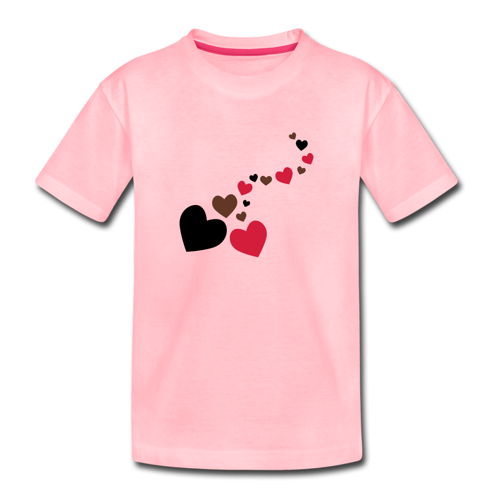 String of Hearts Toddler Premium T-Shirt - pink