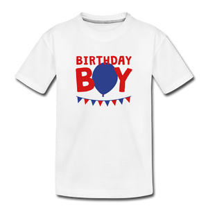 Birthday Boy Toddler Premium T-Shirt - white