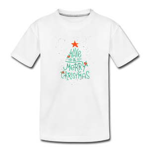 Merry Christmas Toddler Premium T-Shirt - white