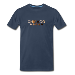 Chicago Men's Premium T-Shirt - navy