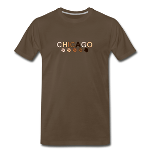 Chicago Men's Premium T-Shirt - noble brown