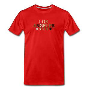 Los Angeles Fist Men's Premium T-Shirt - red