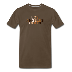 Los Angeles Fist Men's Premium T-Shirt - noble brown