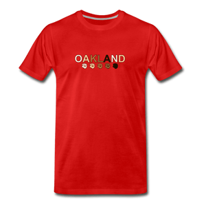 Oakland Men's Premium T-Shirt - red