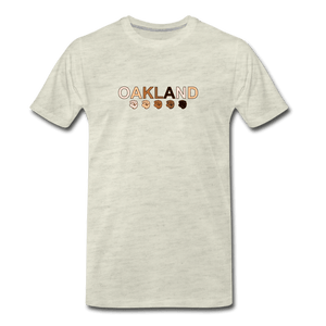 Oakland Men's Premium T-Shirt - heather oatmeal