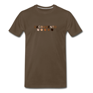 Sac Fist Men's Premium T-Shirt - noble brown