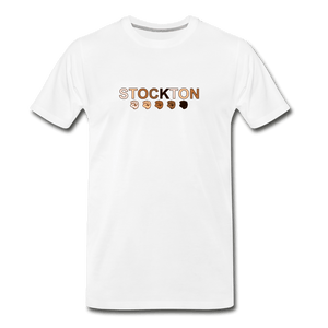 Stockton Fist Men's Premium T-Shirt - white