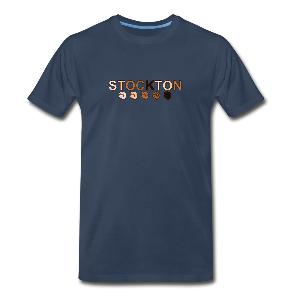 Stockton Fist Men's Premium T-Shirt - navy
