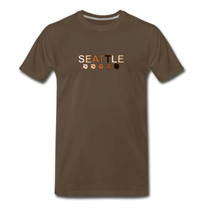 Seattle Men's Premium T-Shirt - noble brown