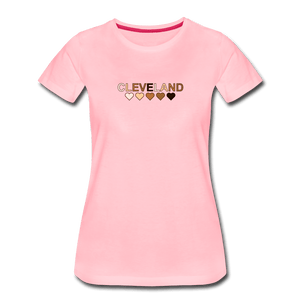 Cleveland Hearts Women’s Premium T-Shirt - pink