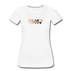 Atl Hearts Women’s Premium T-Shirt - white